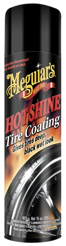 Hot Shine Tire Coating, 15 Ounce Aerosol Can For Tire Protection And Glossy Finish