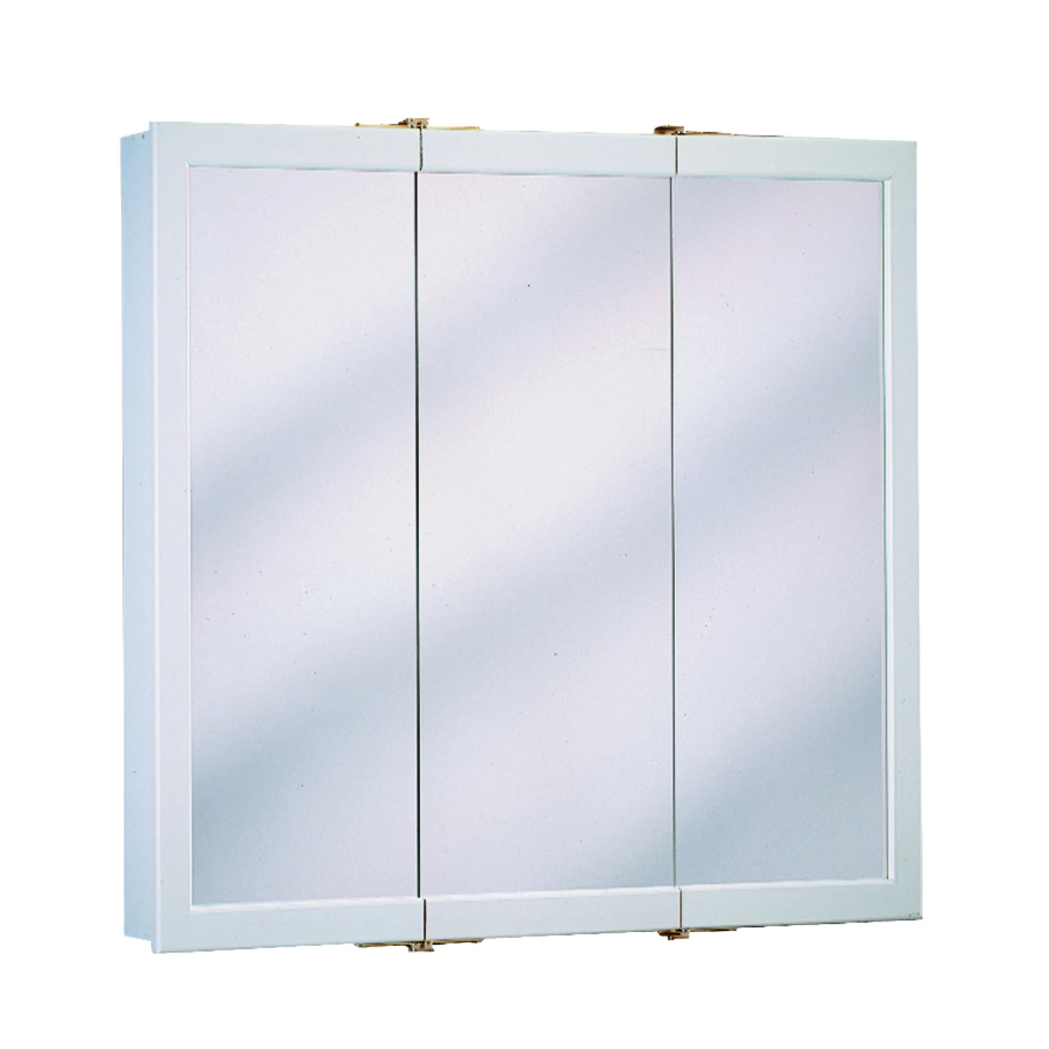Tri-view Mirror Medicine Cabinet White Wood 23 And 3 Quarter By 25 And 5 Eighth Inches