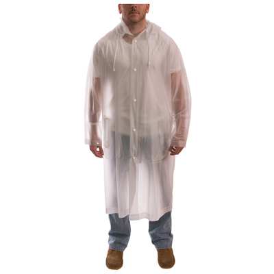 Tuff-enuff Clear Raincoat Extra Large Size Durable Waterproof