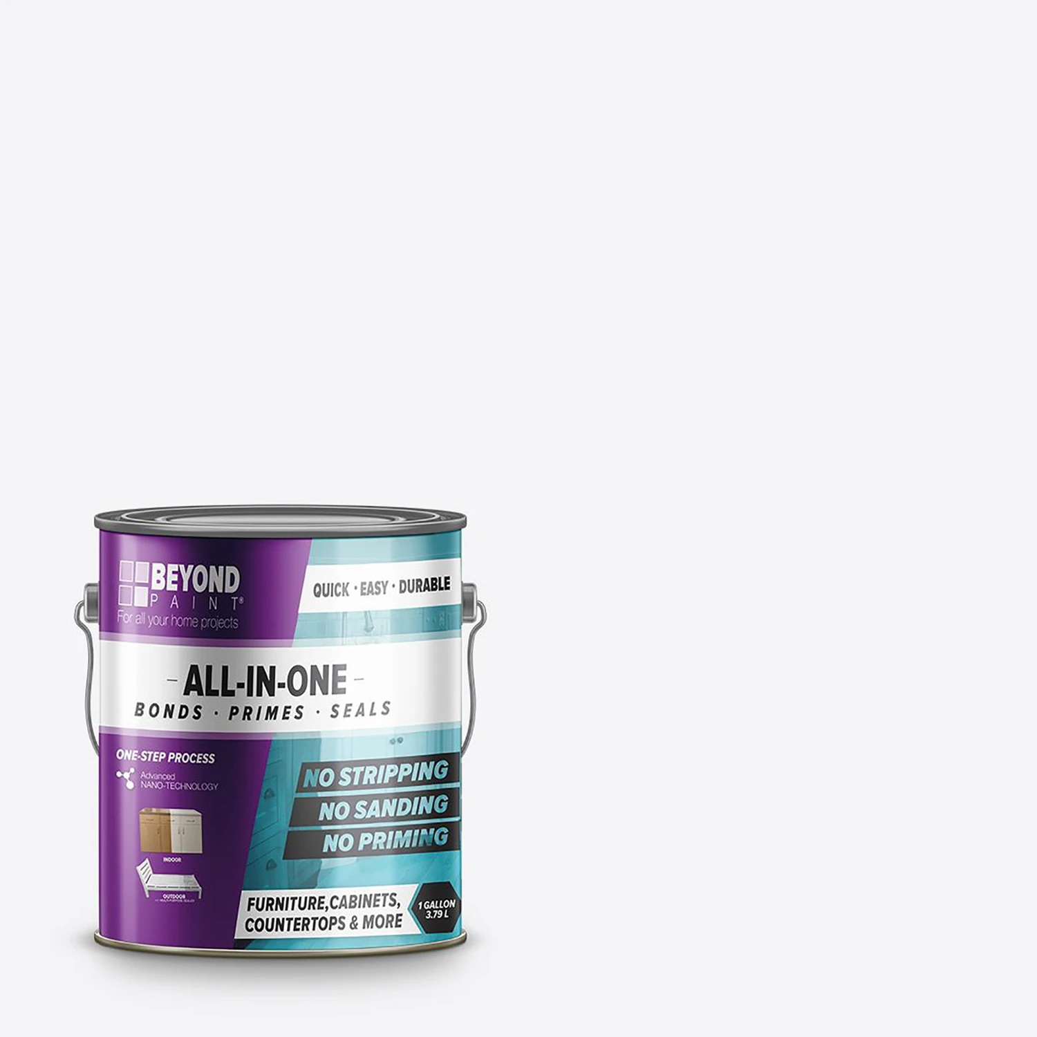 All-in-one Refinishing Paint Bright White 1 Gallon Interior Exterior