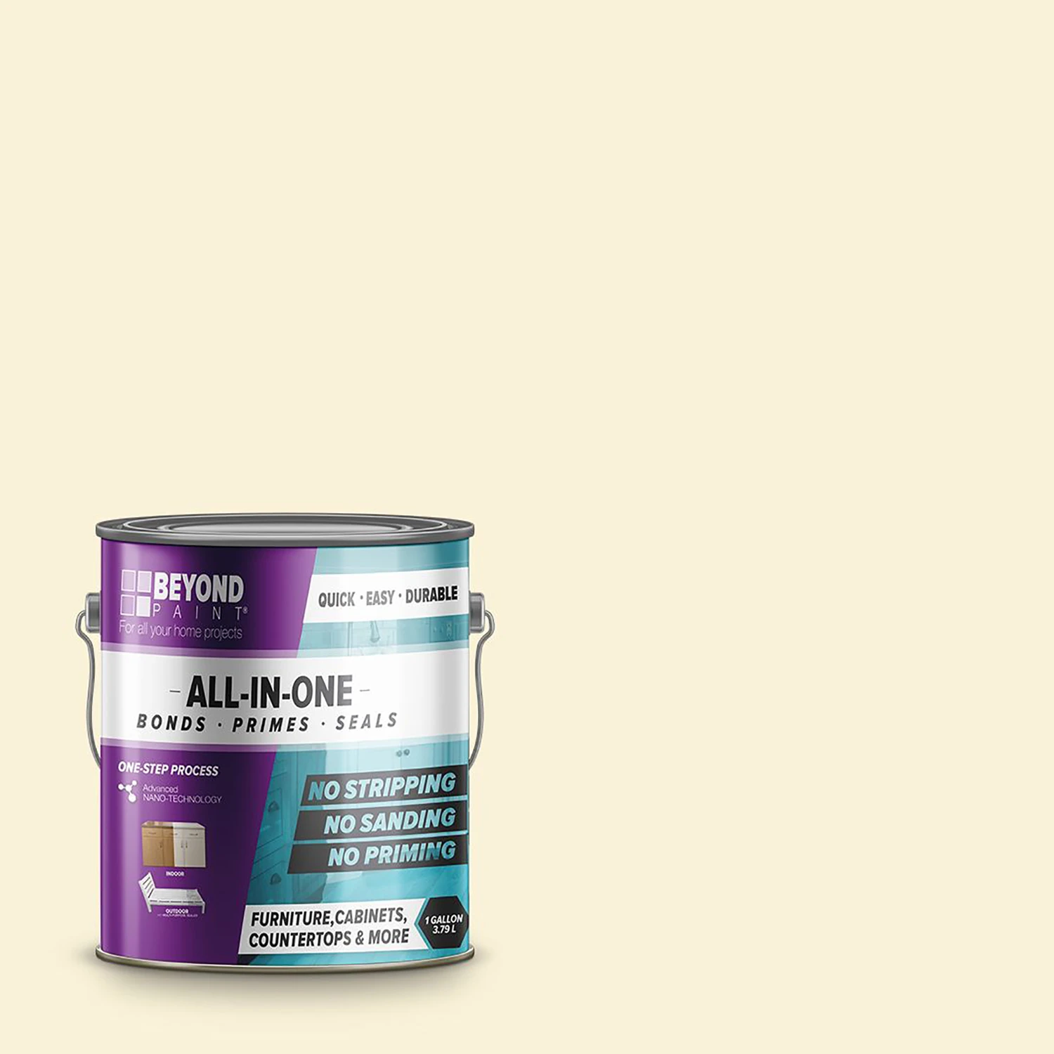 All-in-one Refinishing Paint Off White 1 Gallon Interior Exterior Durable