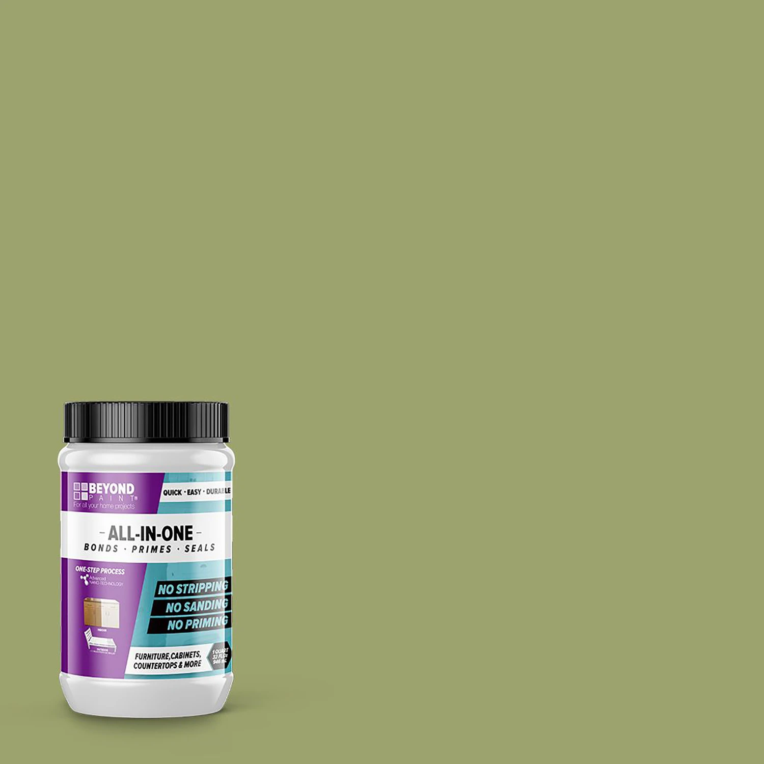 All-in-one Refinishing Paint Sage Color 1 Quart Container