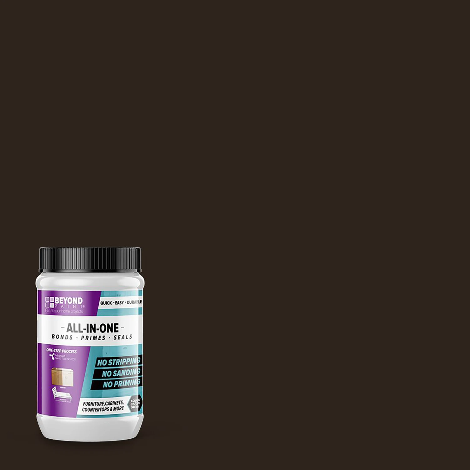 All-in-one Refinishing Paint In Mocha Color, 1 Quart Container