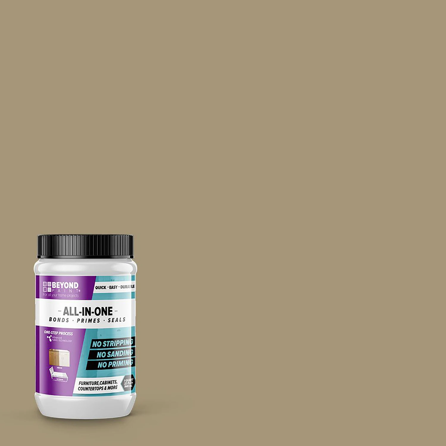 All-in-one Refinishing Paint In Linen Color, 1 Quart Container