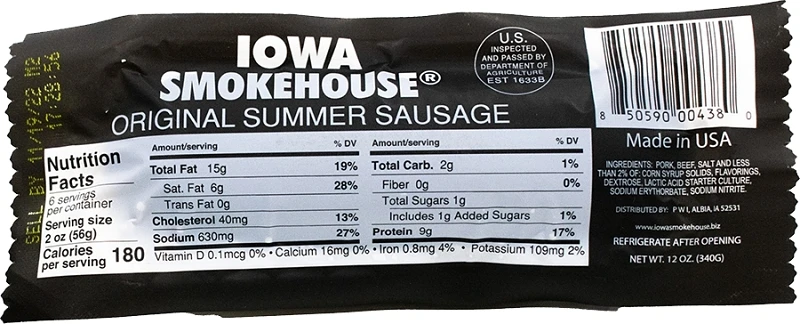 Summer Sausage, Original, 12-oz.