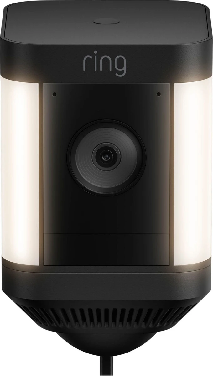 Smart Spotlight Wi-fi Security Camera, Wired, Black