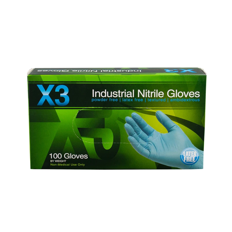 Industrial Nitrile Gloves, Light Duty, Blue, M, 100-ct.