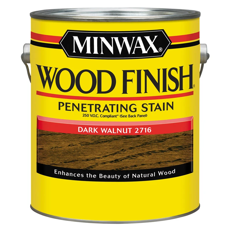 Dark Walnut Wood Finish, 1 Gallon, Interior And Exterior Use, Oil-based Stain