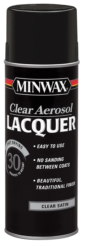 Clear Lacquer Satin Finish 11.5 Ounce Aerosol Spray Can