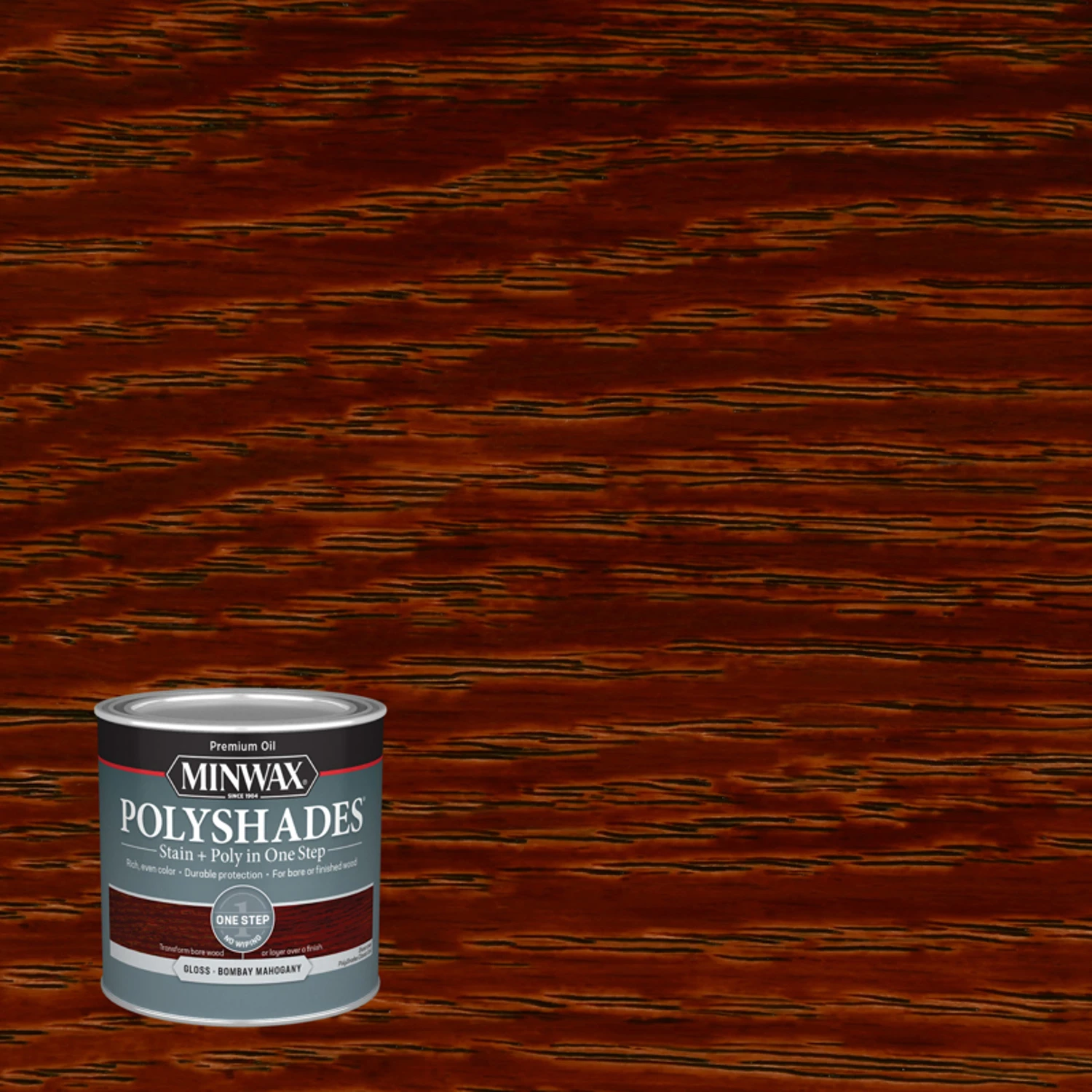 Polyshades Wood Finish Gloss Bombay Mahogany 0.5 Pint