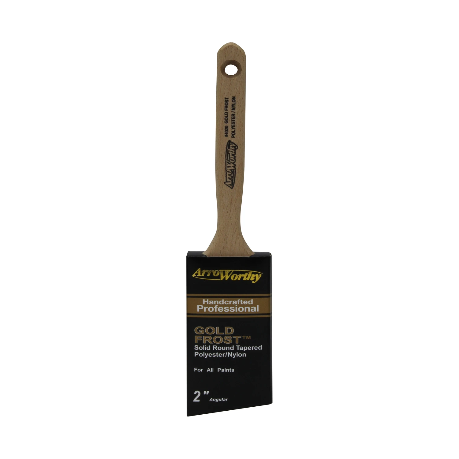 Gold Frost 2 In. Angle Nylon Polyester Paint Brush - Model 4020 2
