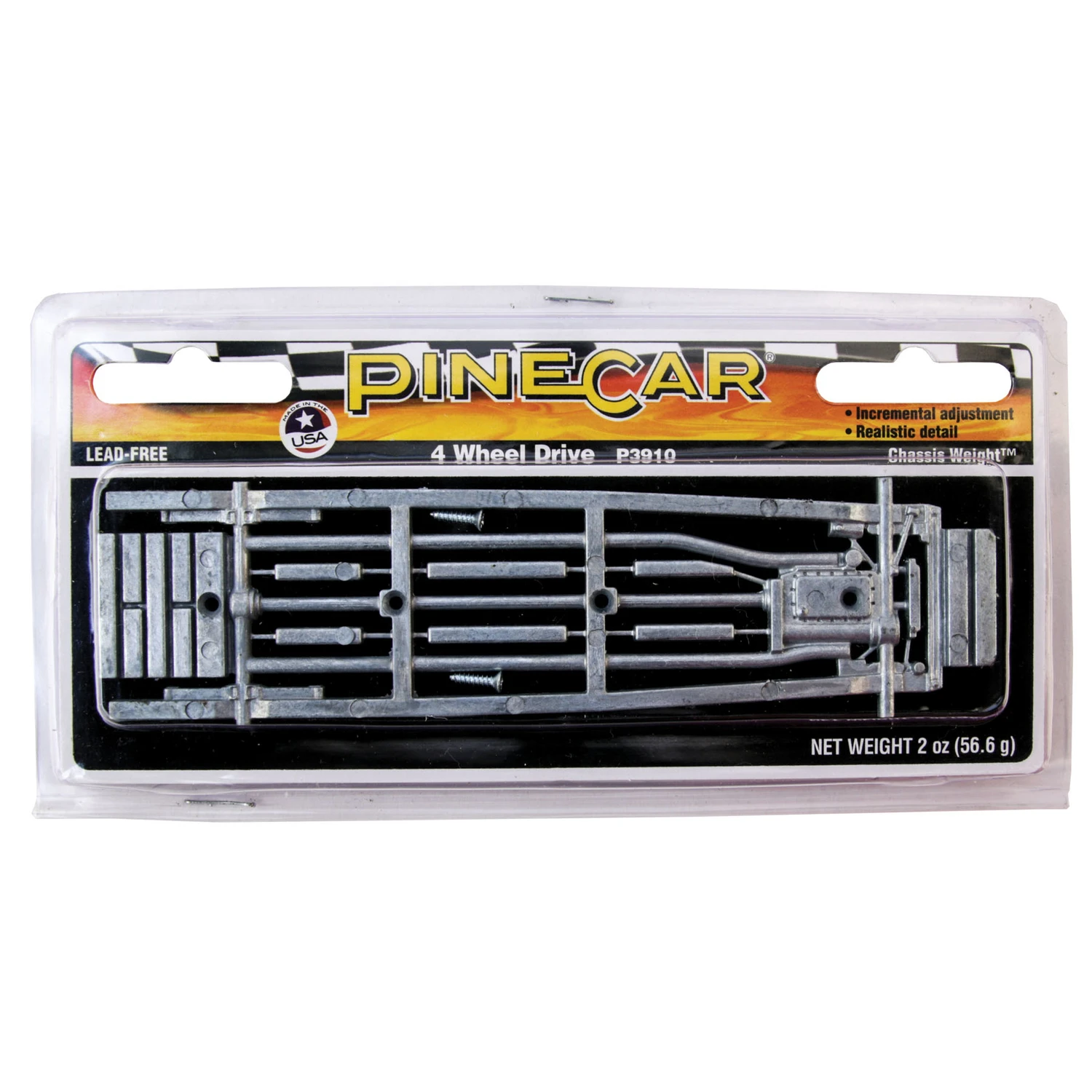 4 Wheel Drive Chassis Weight Alloy Silver - Model P3910