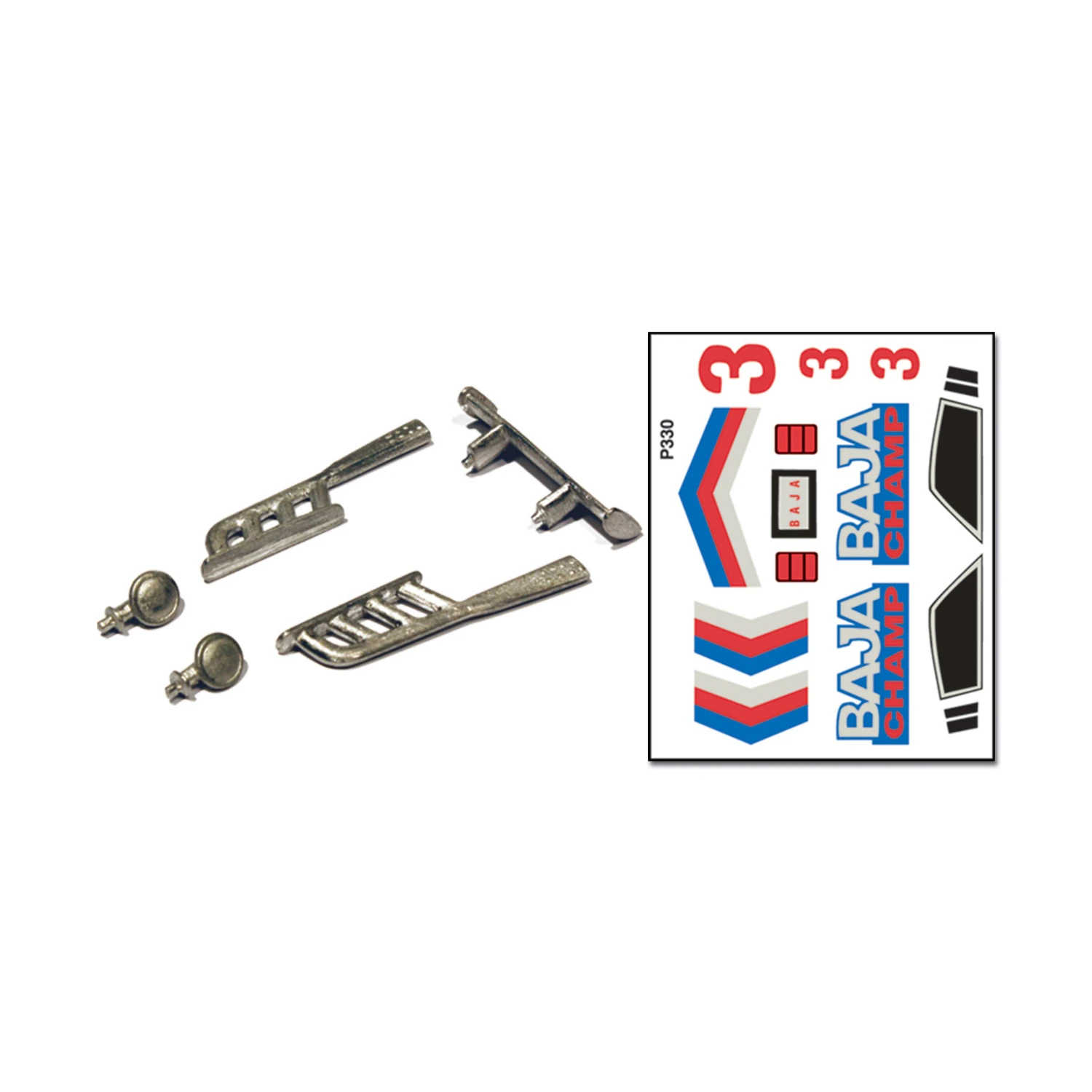 P330 Baja Champ Custom Parts With Decals For Pinewood Derby Racing