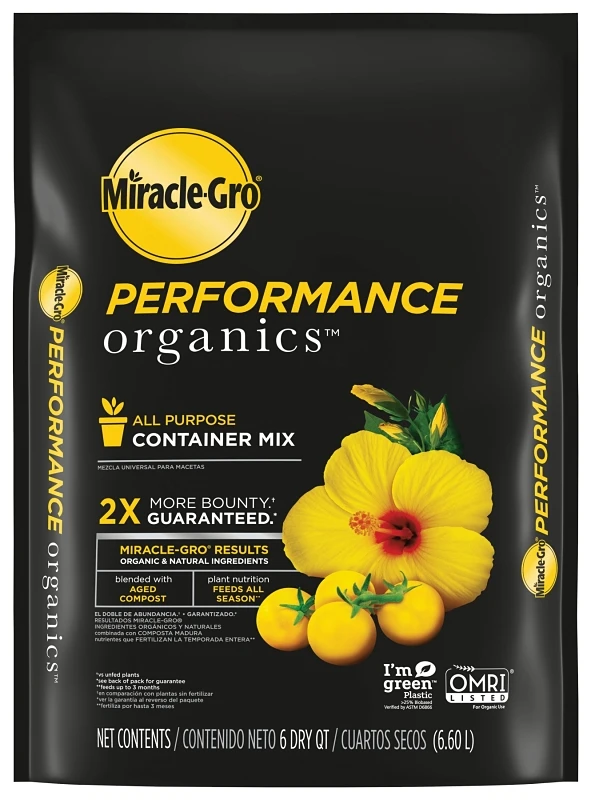 Performance Organics Container Soil Mix, 6 Quart, Premium Potting Soil For Plants