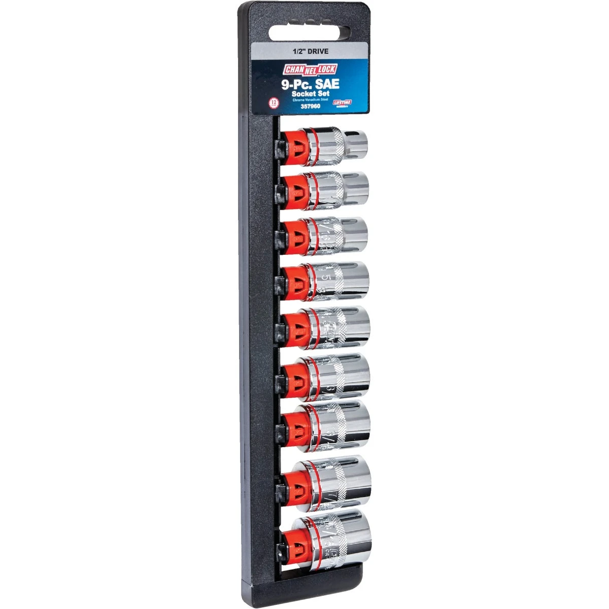 1/2 In. Drive 12-point Shallow Socket Set - 9-piece