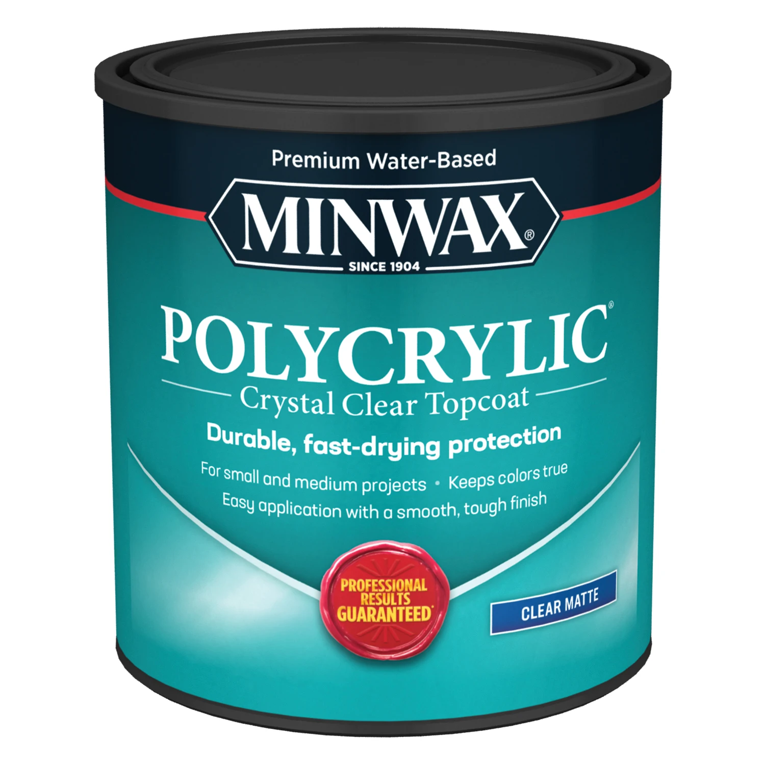 Polycrylic Protective Wood Finish Clear Matte One Quart