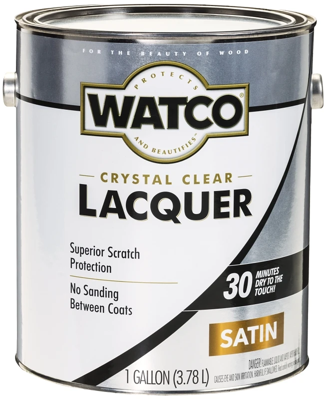 Lacquer Wood Finish Clear Satin 1 Gallon
