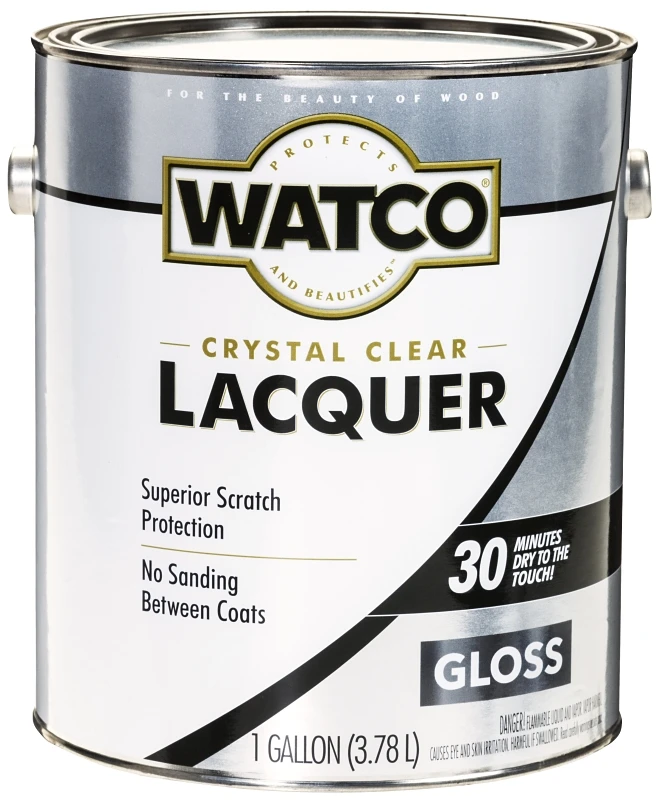 Clear Gloss Lacquer Wood Finish, 1 Gallon Container