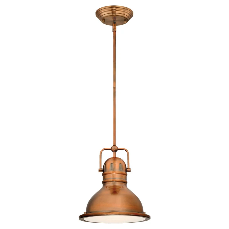 9-watt Dimmable Led Mini Pendant Light In Washed Copper Finish