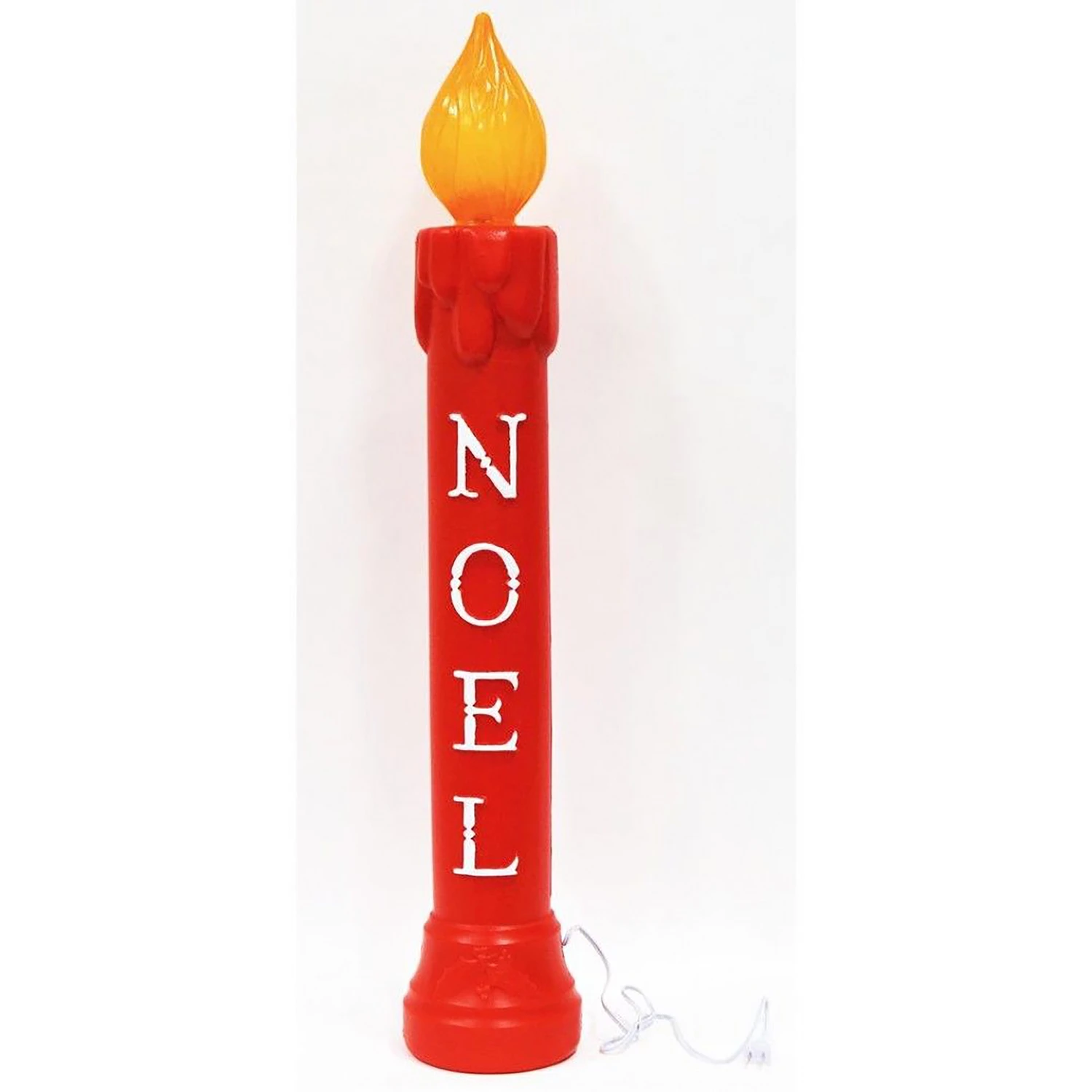 Christmas Decoration, Lighted Noel Candle, 39 In.