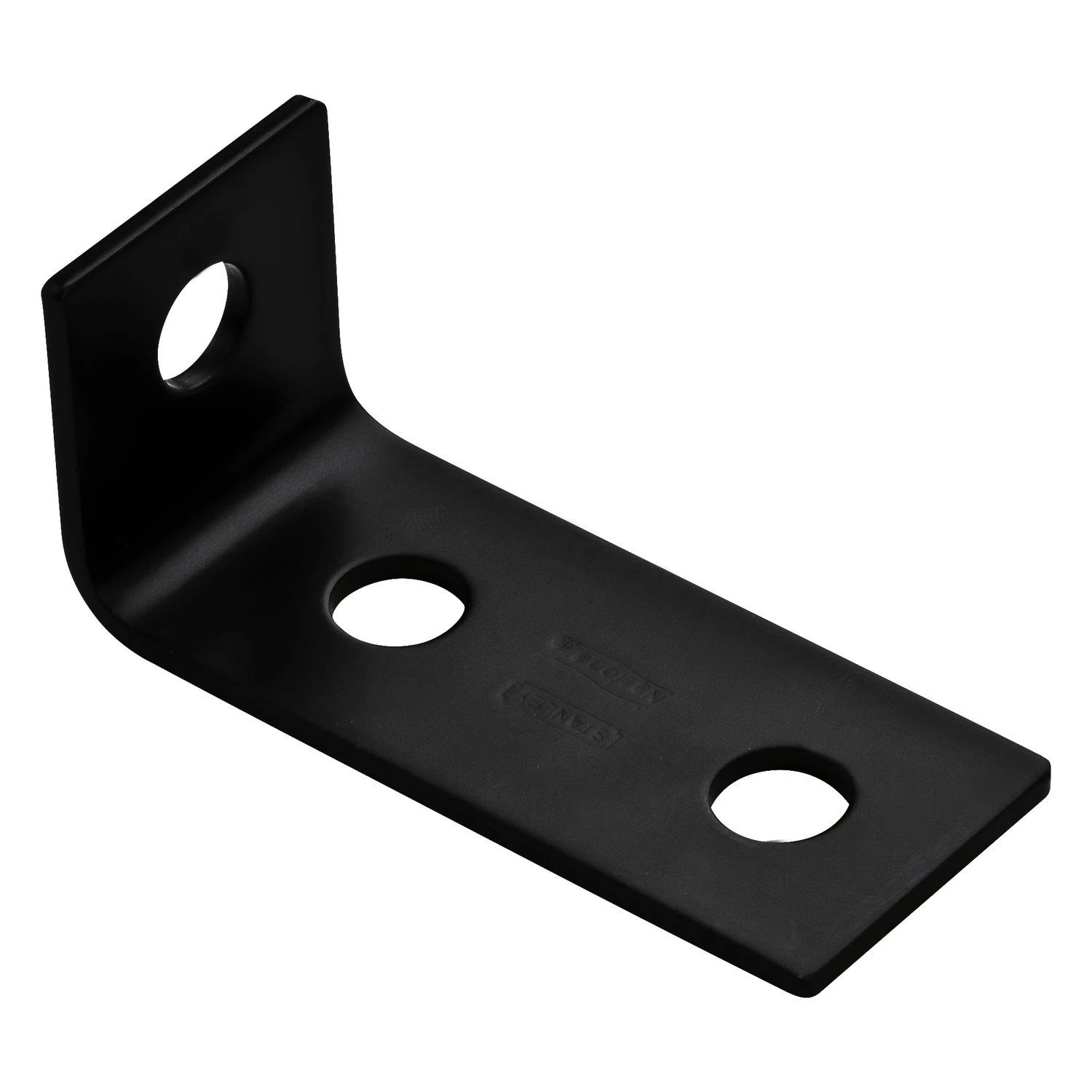 Black Steel Corner Brace, 3 And 1/2 Inches Length, Heavy Duty
