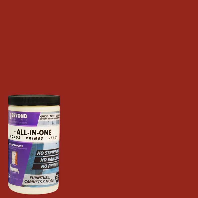 All-in-one Refinishing Paint In Poppy Red, 1 Quart Container