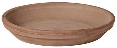 Clay Plant Saucer, Chocolate Terra Cotta, 12 In.