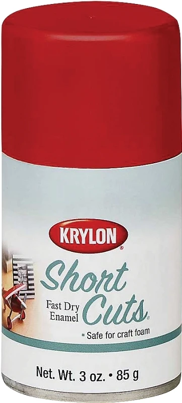 Short Cuts 3 Oz. High-gloss Enamel Spray Paint, Red Pepper - Fast Drying