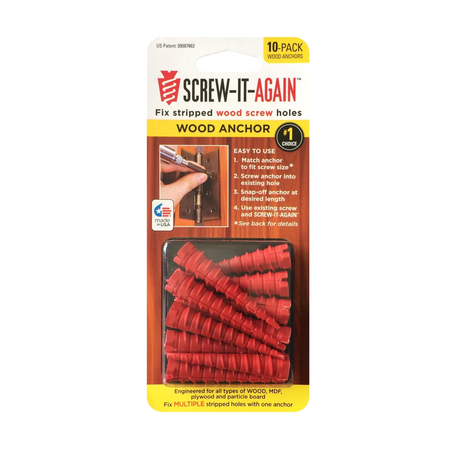 Wood Anchors, 10-pk.