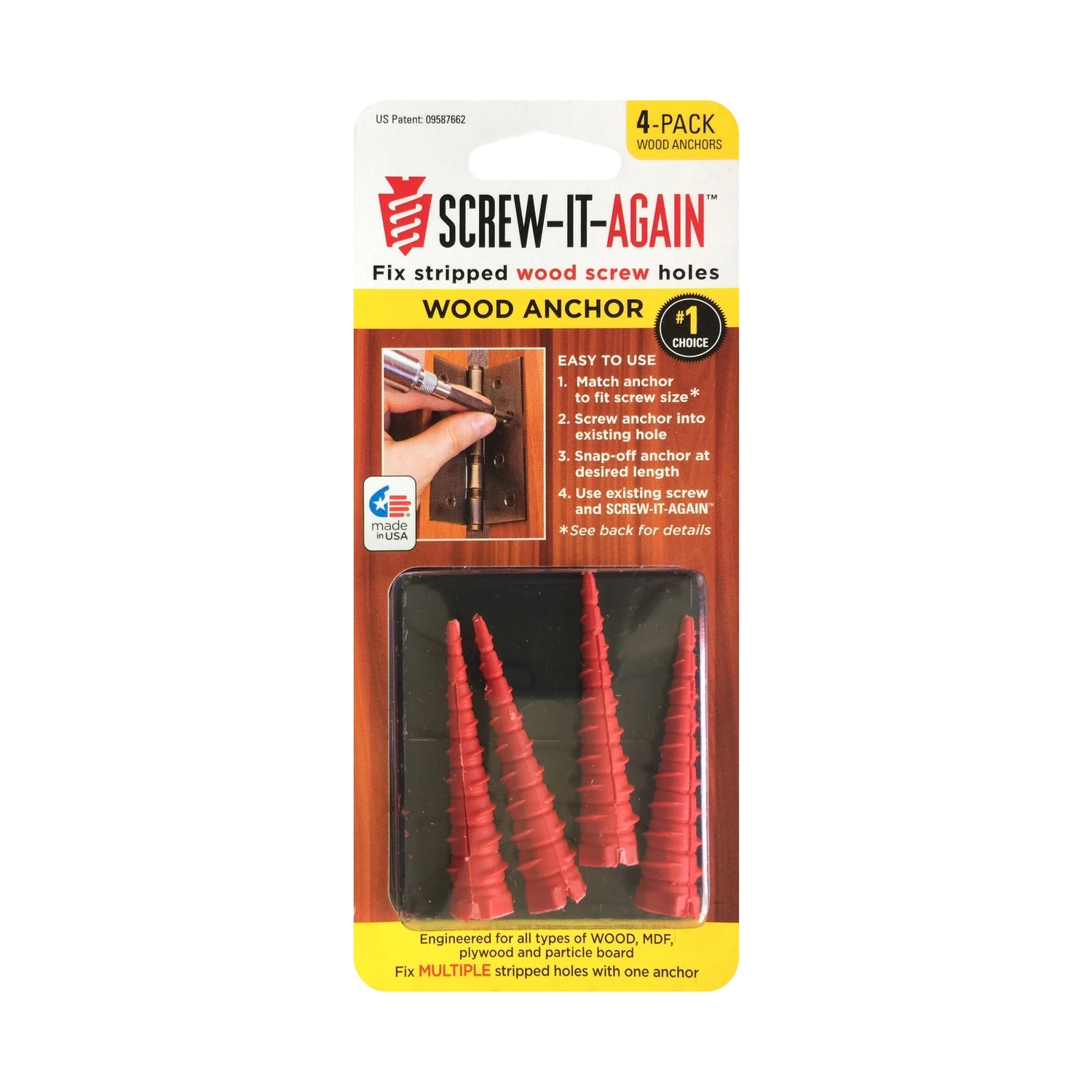 Wood Anchors, 4-pk.