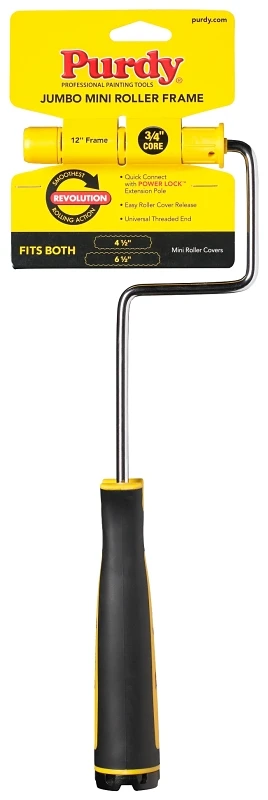 Jumbo Mini Paint Roller Cover Frame With 12 Inch By 0.75 Inch Nap