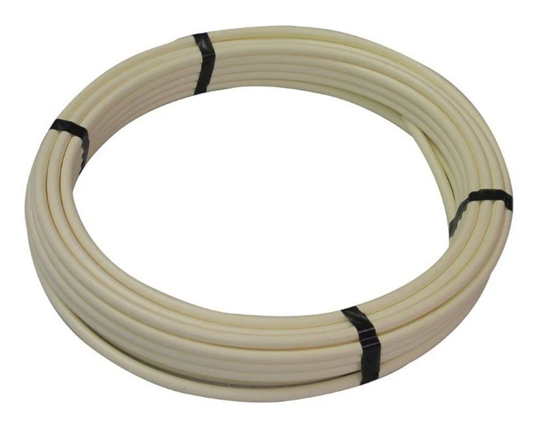 White Pex Coil For Hot And Cold Water, 3/8 Inch Diameter, 50 Feet Length