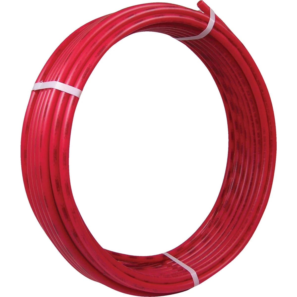 Red Pex Coil Pipe, Three Quarter Inch Copper Tube Size By Three Hundred Feet Length