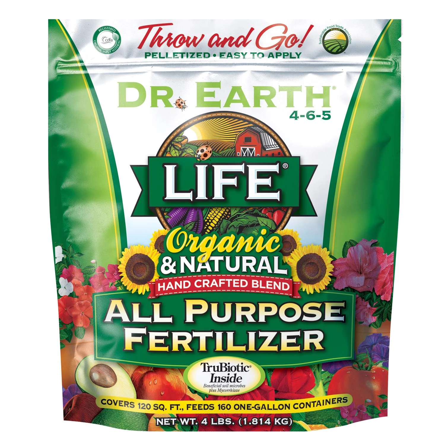 Life All-purpose Organic Fertilizer 5-5-5, 4 Pounds