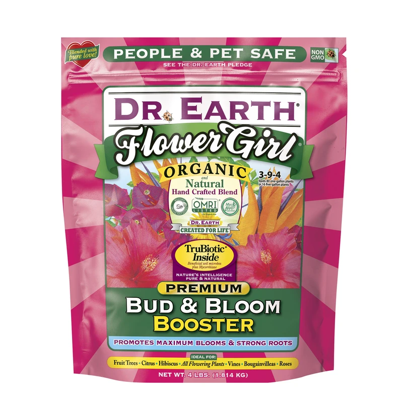 Flower Girl Bud And Bloom Booster Organic Fertilizer 3-9-4 Formula 4 Pound Bag