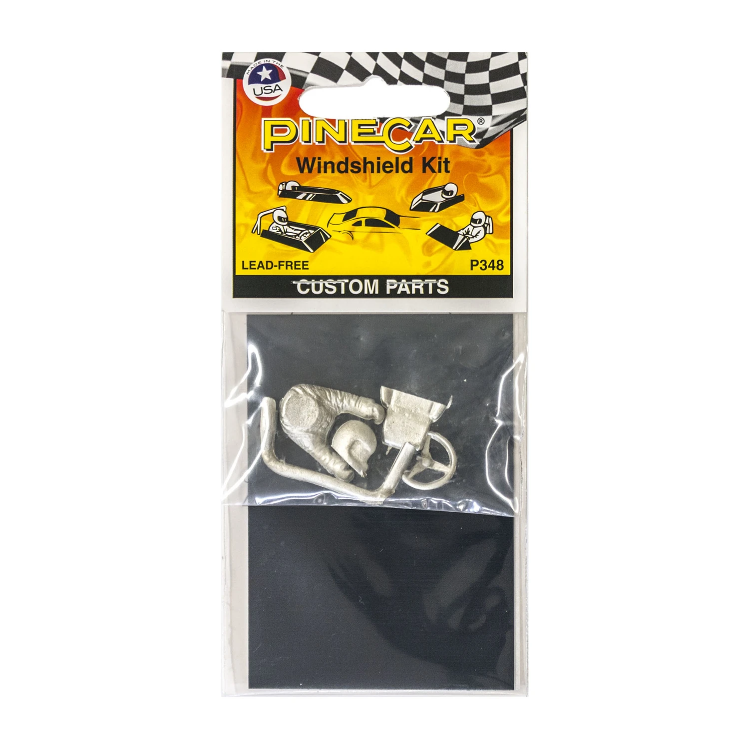 P348 Custom Windshield Kit With Decal Set For Pine Wood Derby Racers