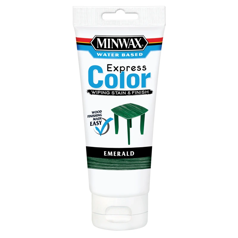 Express Color Wiping Wood Stain And Finish Emerald Water-based 6 Ounce