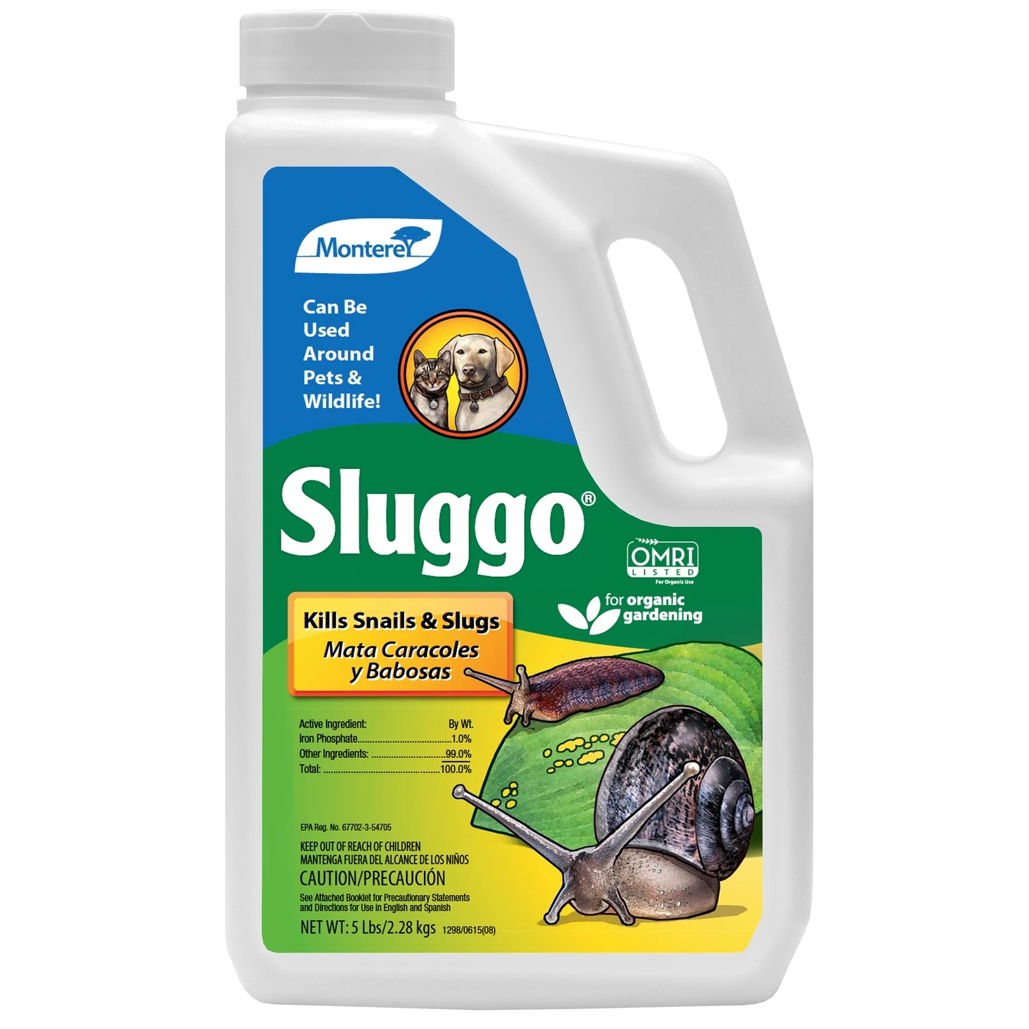 Slug And Snail Killer, 5 Pound Bag, Effective Pest Control For Gardens