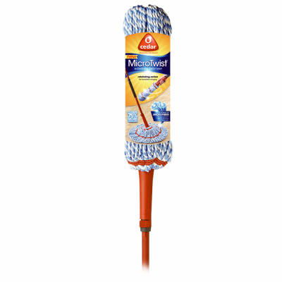 Microfiber Twist Mop With Durable Handle And Absorbent Head For Efficient Cleaning