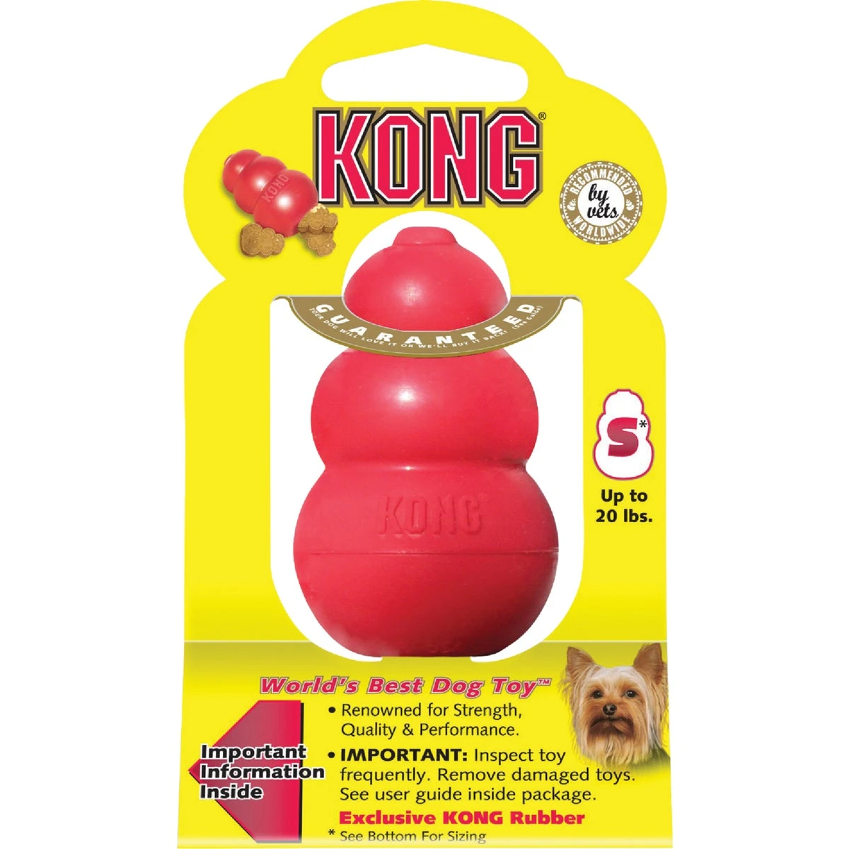 Classic Dog Toy, Red, Small