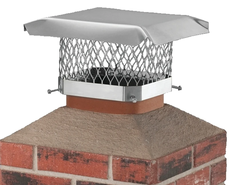 Single Flue Chimney Cap, Stainless Steel, 13 Inch By 13 Inch