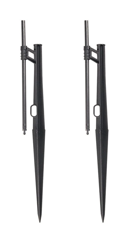 Sprinkler Stake, 8 In. Adjustable Riser, Plastic, 13-in., 2-pack