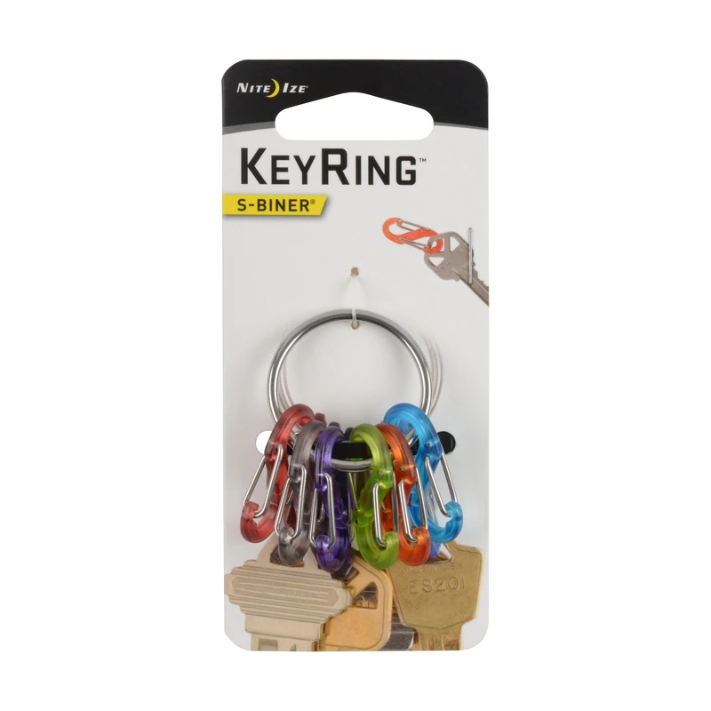 Keyring S-biner Stainless Steel Double-gated Carabiner Clip