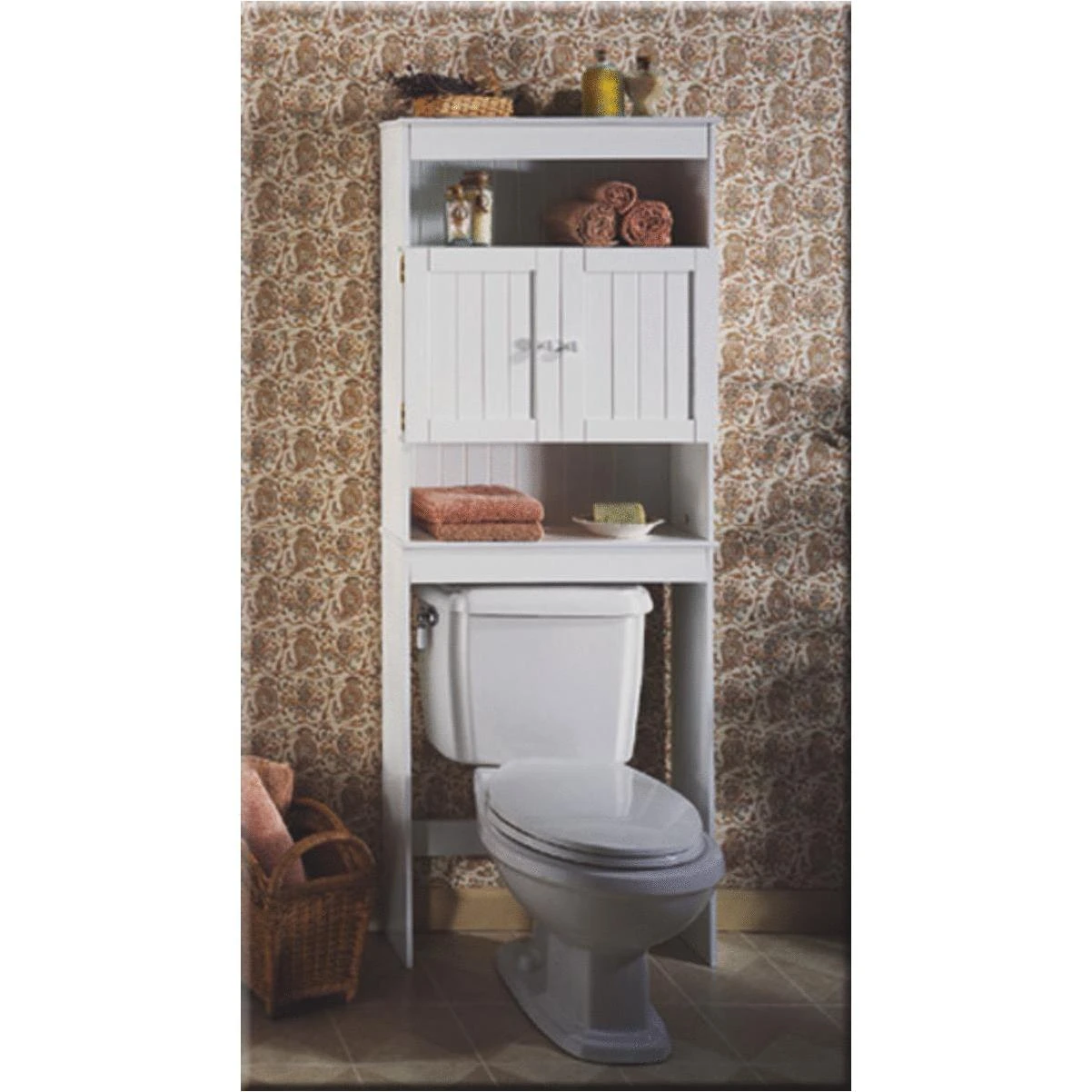 Country Cottage White Space Saver Bathroom Cabinet 25 And 3 Eighths By 65 And 1 Quarter Inches