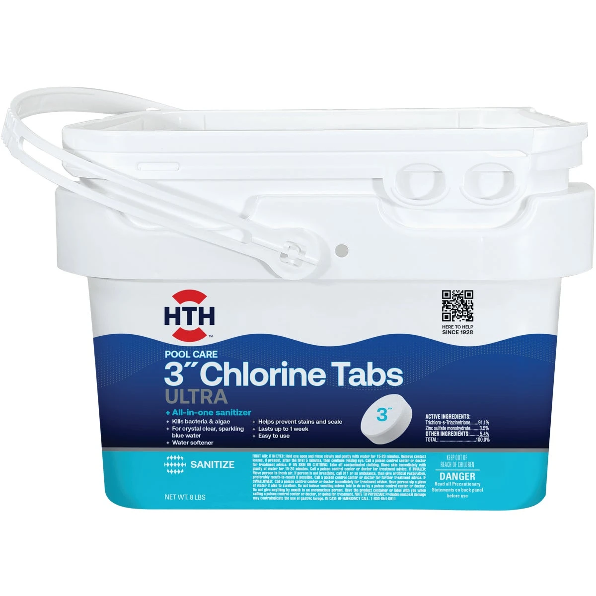 Ultimate 3 Inch Chlorinating Tablets For Pools, 8 Pounds
