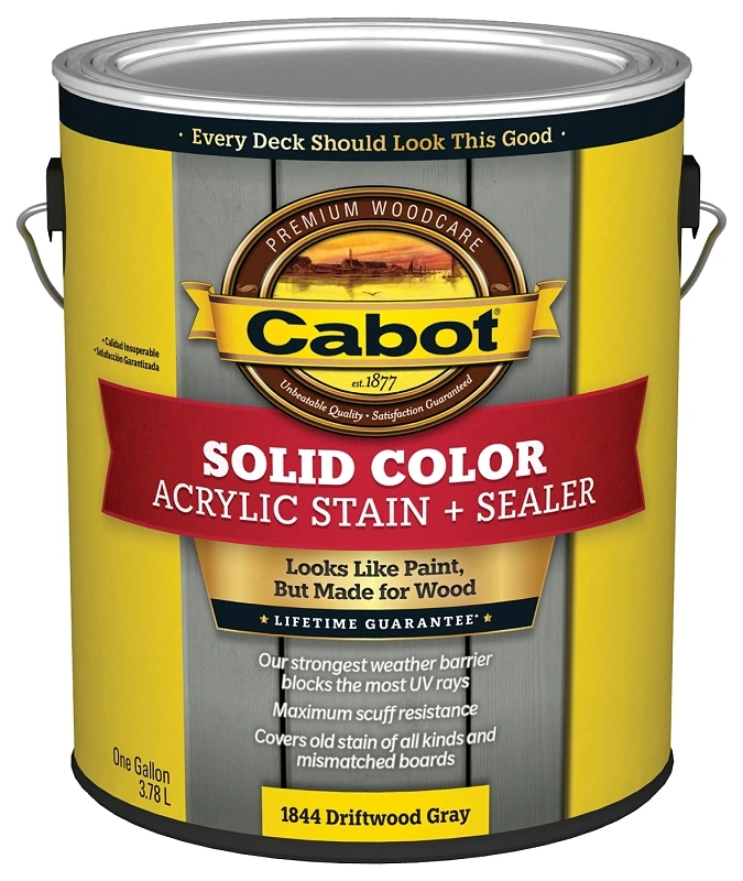 Solid Decking Stain Driftwood Gray 1 Gallon Durable Weather Resistant Finish