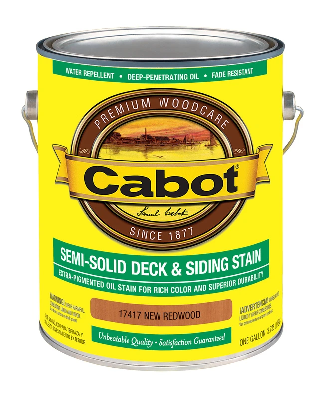 Semi-solid Redwood Deck And Siding Stain, Exterior Wood Protection, 1 Gallon
