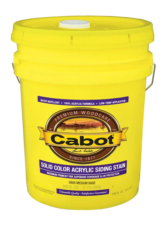 Solid Color Latex Siding Stain Medium Base 5 Gallon Container
