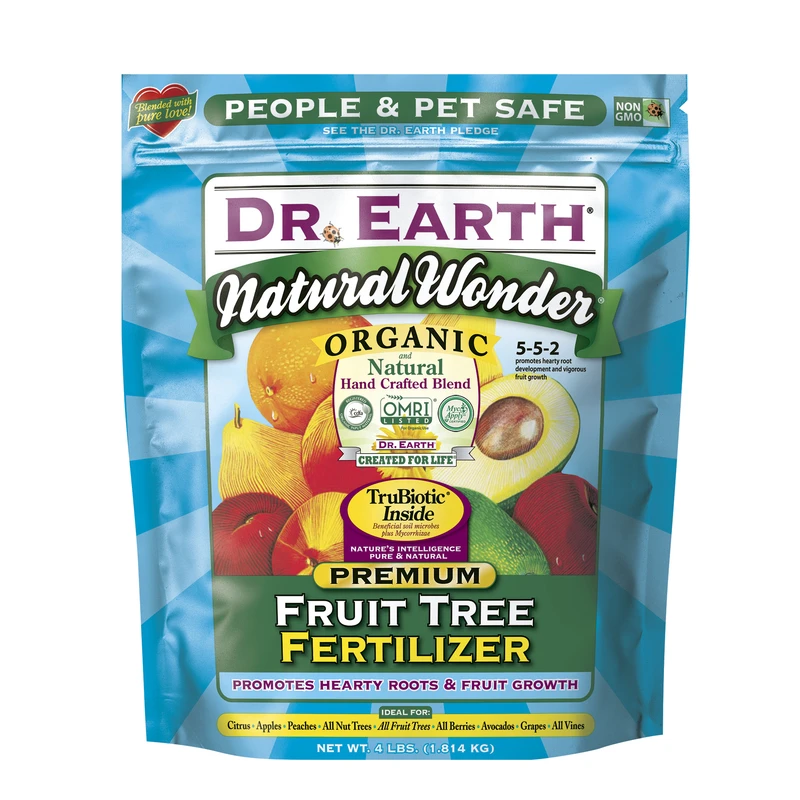Natural Wonder Fruit Tree Organic Fertilizer 5-5-2, 4 Pound Bag