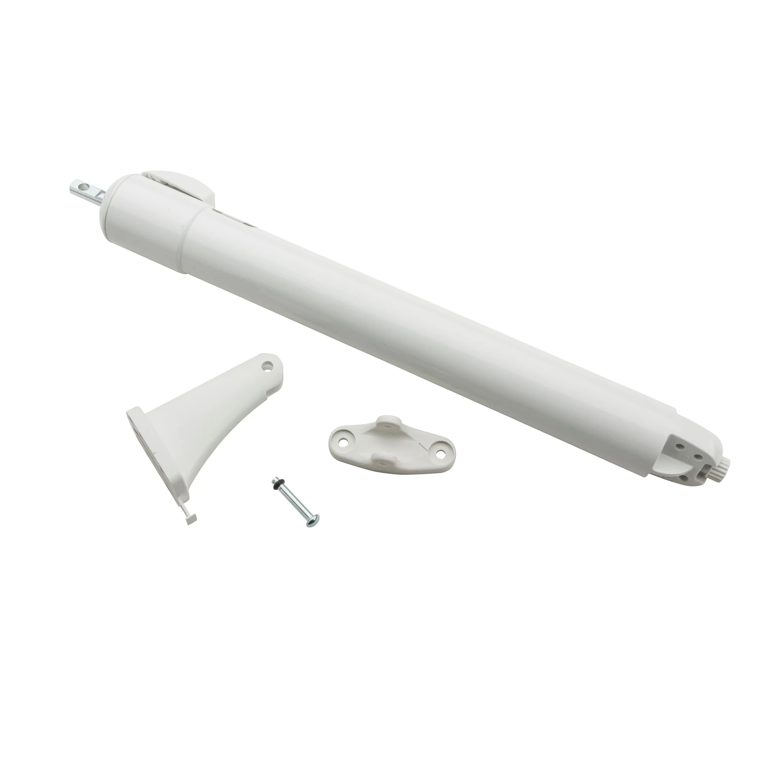 Touch And Hold Door Closer In Satin White Finish